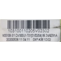 KIT DE TARJETAS PARA TV WESTINGHOUSE / NUMERO DE PARTE MAIN W20108-SY / TT307C3 V2 / TL2005026A / 303100110205V02302 / NUMERO DE PARTE T-CON N2TCV500UHDU1-T01W_A2 / CV500UH-T01 / PANEL T500-T-DLEDAF / MODELO WD50FB1200